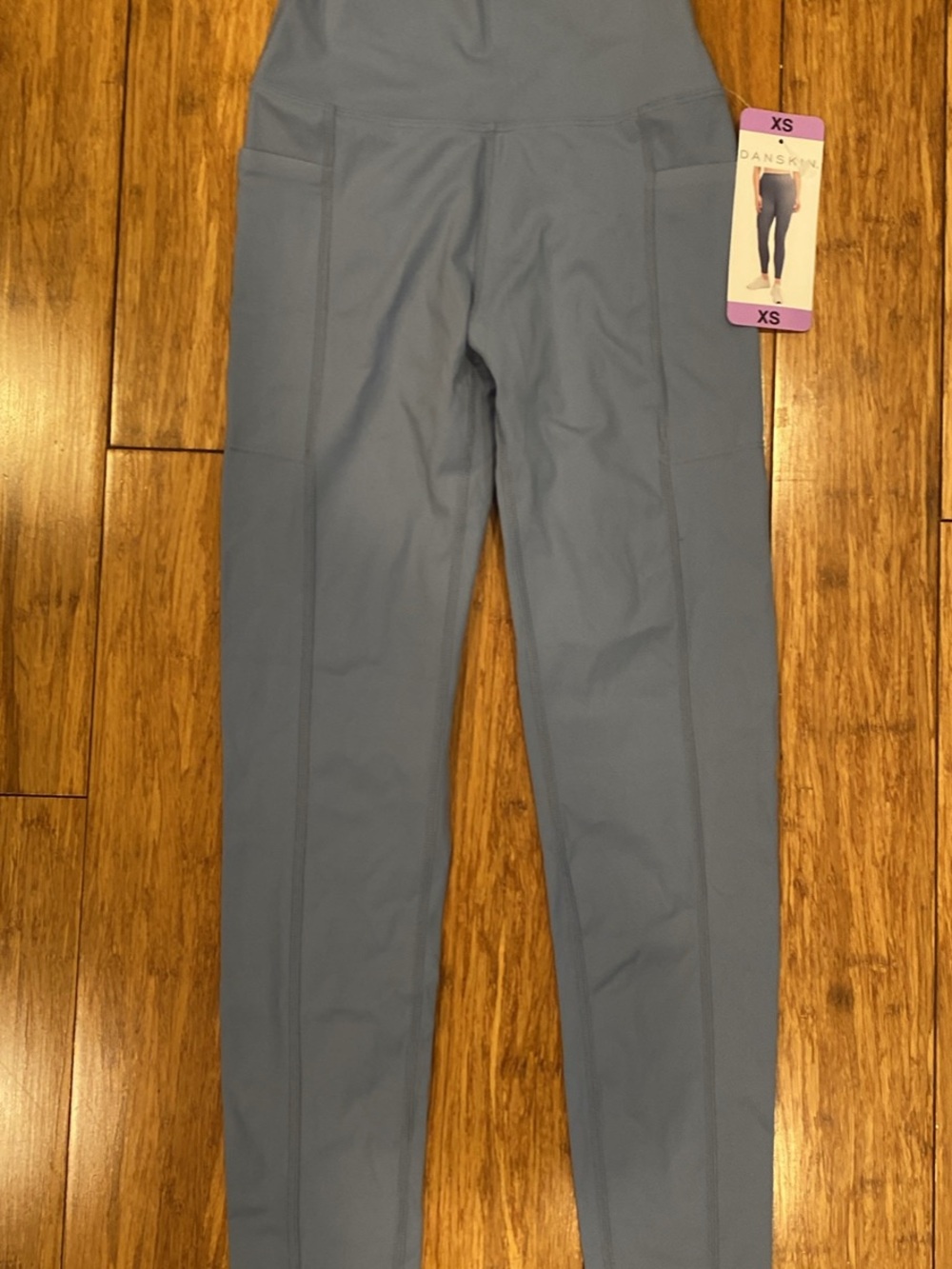 Danskin Slate Blue High-Waist Leggings with Side Pockets